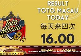 Live Draw Toto Macau 4D Hari Ini Jam 16